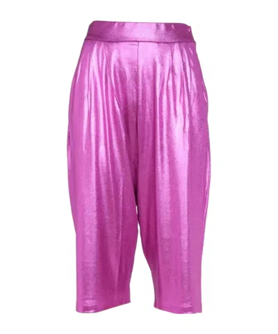 Tom Ford Metallic Effect Bermuda Shorts In Purple