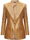 TOM FORD METALLIC-EFFECT PEAK-LAPELS BLAZER