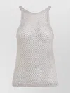 Tom Ford Lurex Knit Beige Viscose Top In White