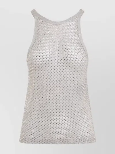 TOM FORD METALLIC RACERBACK KNIT TOP