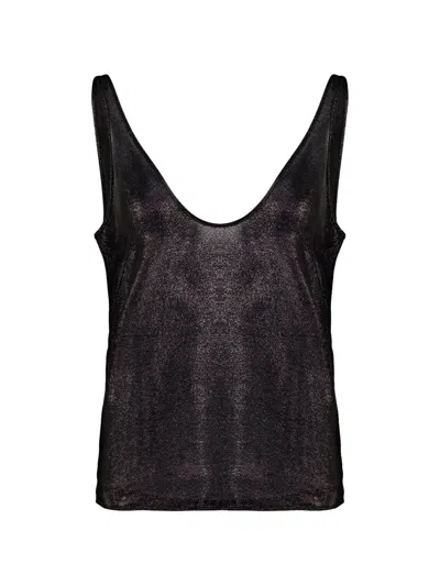 Tom Ford Metallic-effect Tank Top In Black