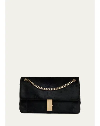Tom Ford Mia Calf Hair Chain Shoulder Bag In Blue