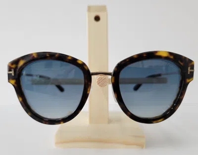 Pre-owned Tom Ford Mia Tf-574 Women's Sunglasses Havana 52p Authentic In Green