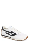 Tom Ford Low-profile White Sneakers With Black Leather Accents In White