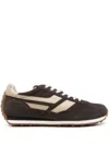 Tom Ford Mick Leather-trimmed Suede And Mesh Sneakers In Brown