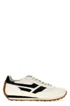 Tom Ford Low-profile White Sneakers With Black Leather Accents In Multi