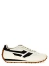 Tom Ford Low-profile White Sneakers With Black Leather Accents In Neutral