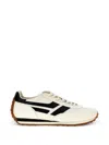 Tom Ford Low-profile White Sneakers With Black Leather Accents In White