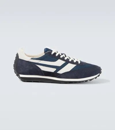 TOM FORD MICK SUEDE-TRIMMED SNEAKERS