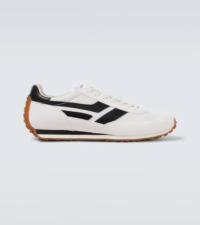 Tom Ford Mick Suede-trimmed Sneakers In White