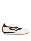 Tom Ford Low-profile White Sneakers With Black Leather Accents In White