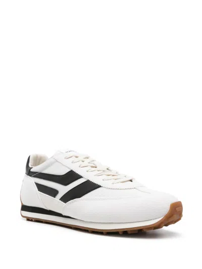 Tom Ford Low-profile White Sneakers With Black Leather Accents