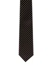 Tom Ford Silk Tie Polka Dot Pattern Design In Black