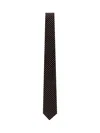 Tom Ford Micro Check Mini Tie 6cm In Black