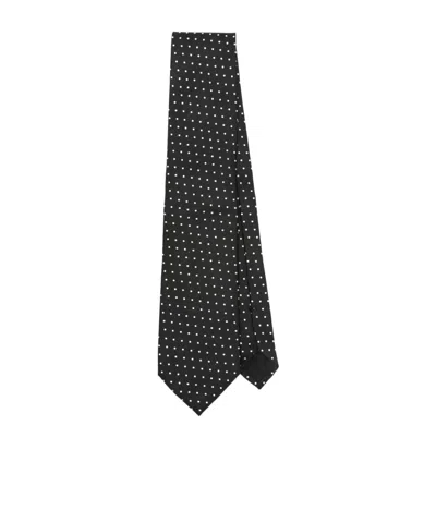 TOM FORD MICRO DOT ON WEAVE SILK TIE