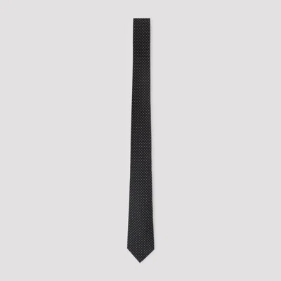 Tom Ford Micro Dots Silk Tie In Black