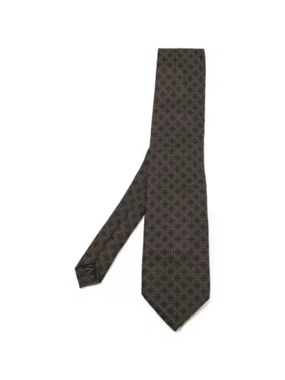 Pre-owned Tom Ford Micro Jacquard Tie In Black