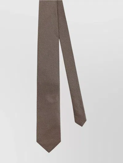 Tom Ford Micro Pattern Silk Tie With Wide Blade