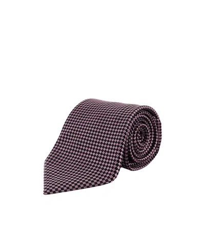 Tom Ford Micro Pattern Tie In Black