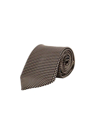 Tom Ford Micro Pattern Tie In Black