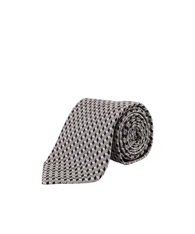 Tom Ford Micro Pattern Tie In Gray