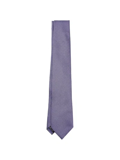 Tom Ford Micro-pattern Tie In Blue