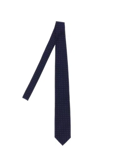 Tom Ford Polka-dot Silk Tie In Blue