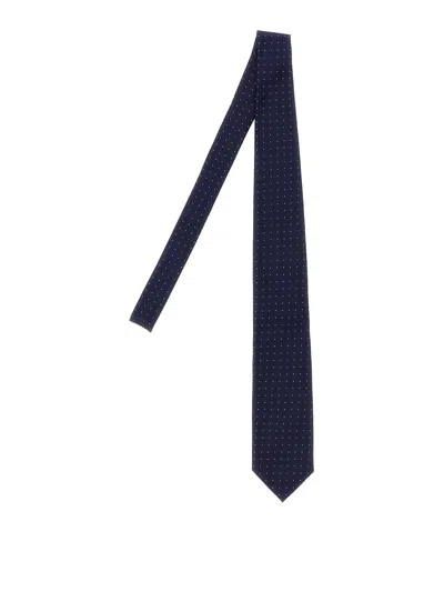Tom Ford Micro Polka Dot Tie In Purple
