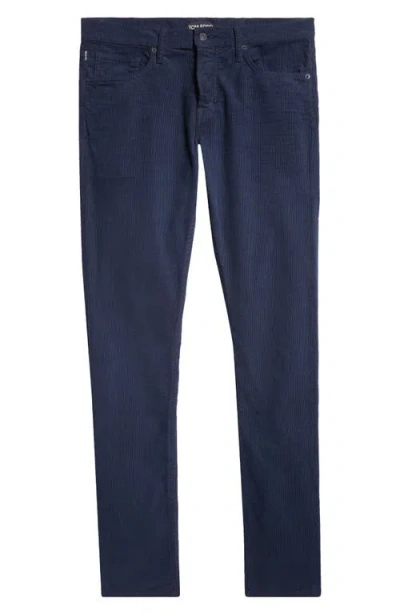 Tom Ford Microcorduroy Slim Fit Five-pocket Pants In Hb825 Navy