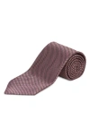 Tom Ford Microhoundstooth Silk Tie In Brown