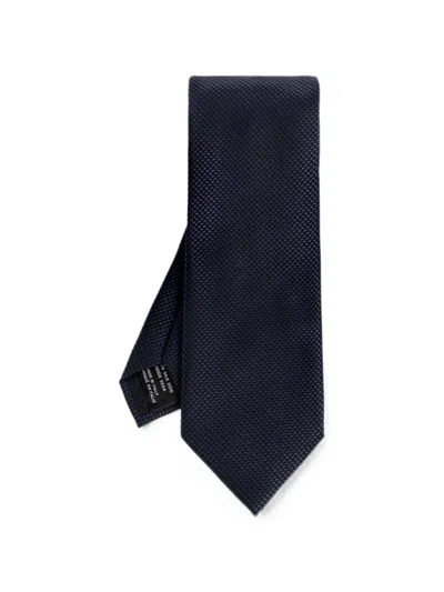 Tom Ford Micro-pattern Silk Tie In Black