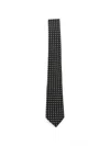 Tom Ford Micro-patterned Silk Tie In Black