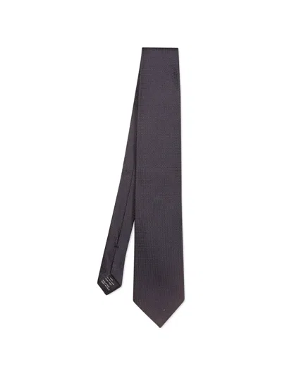 Tom Ford Micro-patterned Silk Tie In Purple