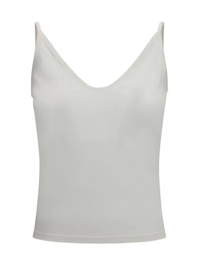 Tom Ford Micro-rib Silk Jersey Tank Top In White