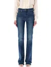 TOM FORD MID-BLUE STONE WASHED DENIM FLARED JEANS FOR WOMEN