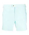 Tom Ford Mid-rise Side Buckled Swim Shorts In Blue