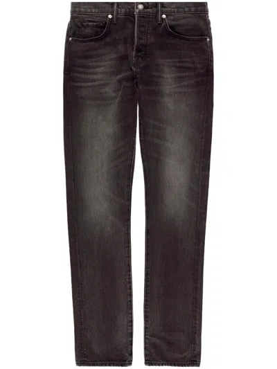Tom Ford Mid-rise Slim-fit Jeans In Black
