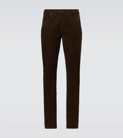 Tom Ford Mid-rise Slim Jeans In Brown