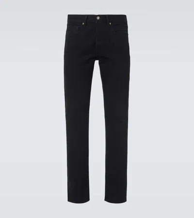 Tom Ford Slim-fit Five-pocket Jeans In Stretch Cotton Denim In Black