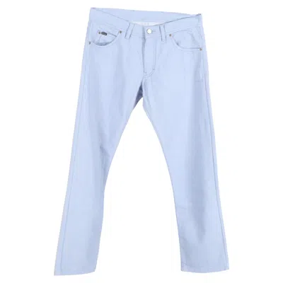 Tom Ford Mid-waist Straight-leg Jeans In Blue Cotton Denim