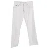 Tom Ford Mid-waist Straight-leg Jeans In White Cotton Denim In White