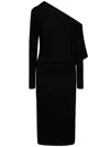 Tom Ford Cashmere Off-shoulder Midi Dress In Black