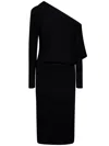 Tom Ford Cashmere Off-shoulder Midi Dress In Black