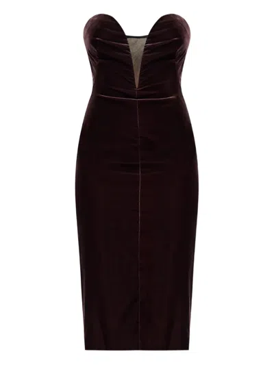 TOM FORD MIDI DRESS WITH SWEETHEART NECKLINE
