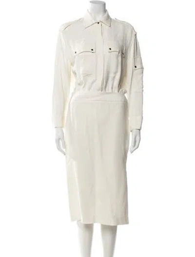 Pre-owned Tom Ford Midi Length Dress In White