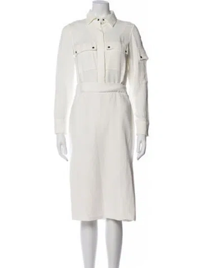Pre-owned Tom Ford Midi Length Dress In White