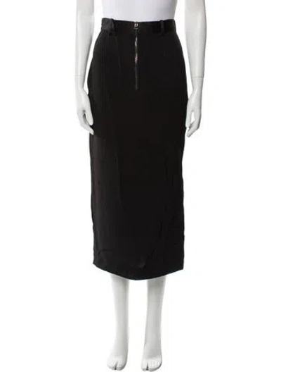 Pre-owned Tom Ford Midi Length Skirt In Black