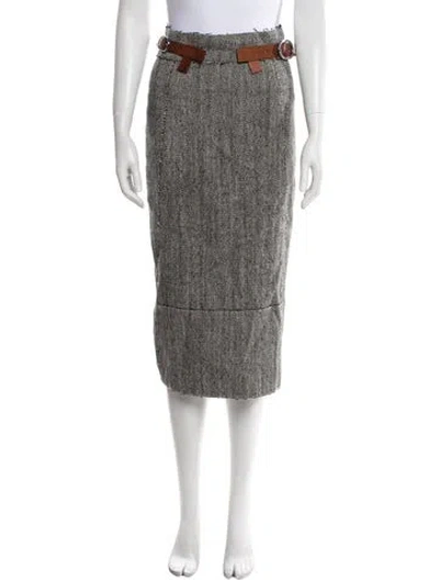 Pre-owned Tom Ford Midi Length Skirt In Black