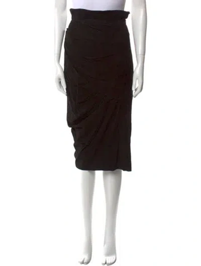Pre-owned Tom Ford Midi Length Skirt In Black