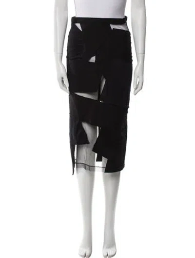 Pre-owned Tom Ford Midi Length Skirt In Black